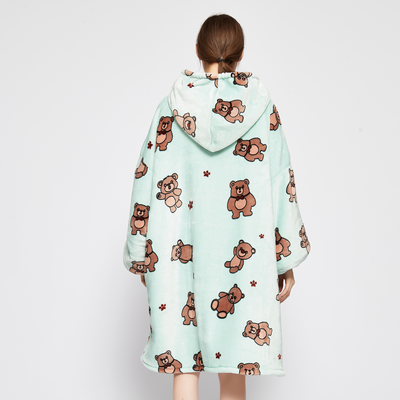 Hoodie Blanket - Teddy Bear