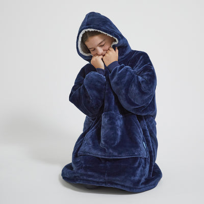 Kids Hoodie Blanket - Navy